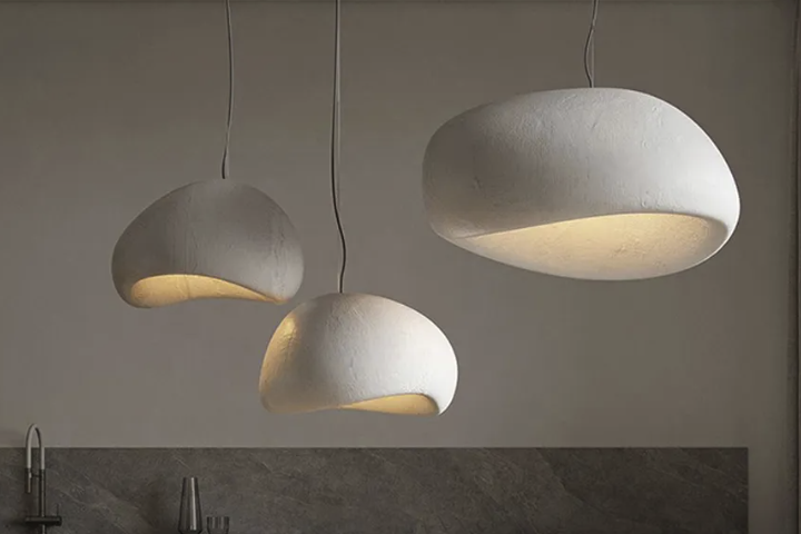 Stylish Resin Pebble Ceiling Lamp: A Unique Imitation