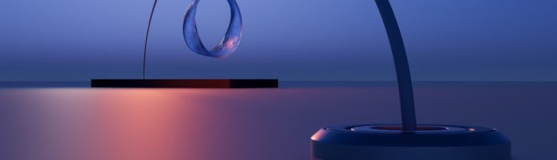 Photo U-shaped table lamp