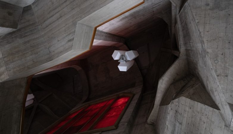 Photo glass ceiling lamp