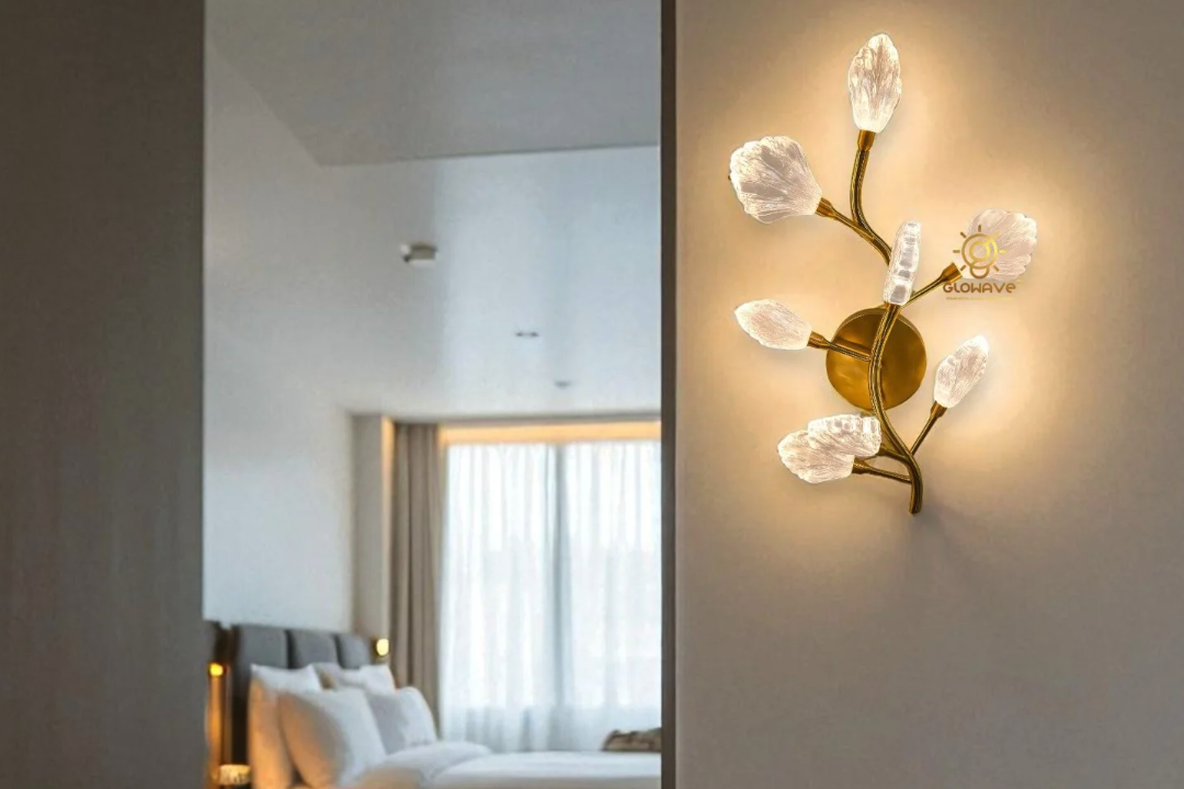 Enhance Your Space with Modern Gold Leaf Branch Wall Sconce Lighting