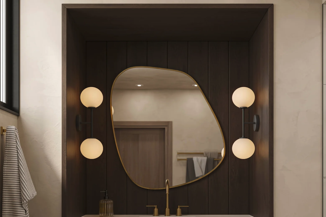 Modern Elegance: Black and Gold Luxury Vanity Light
