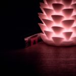 Photo porcelain table lamp
