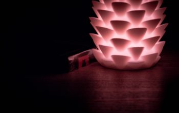 Photo porcelain table lamp