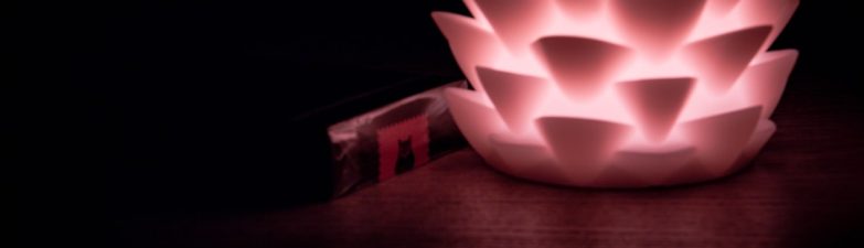 Photo porcelain table lamp