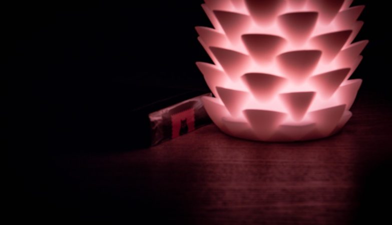 Photo porcelain table lamp