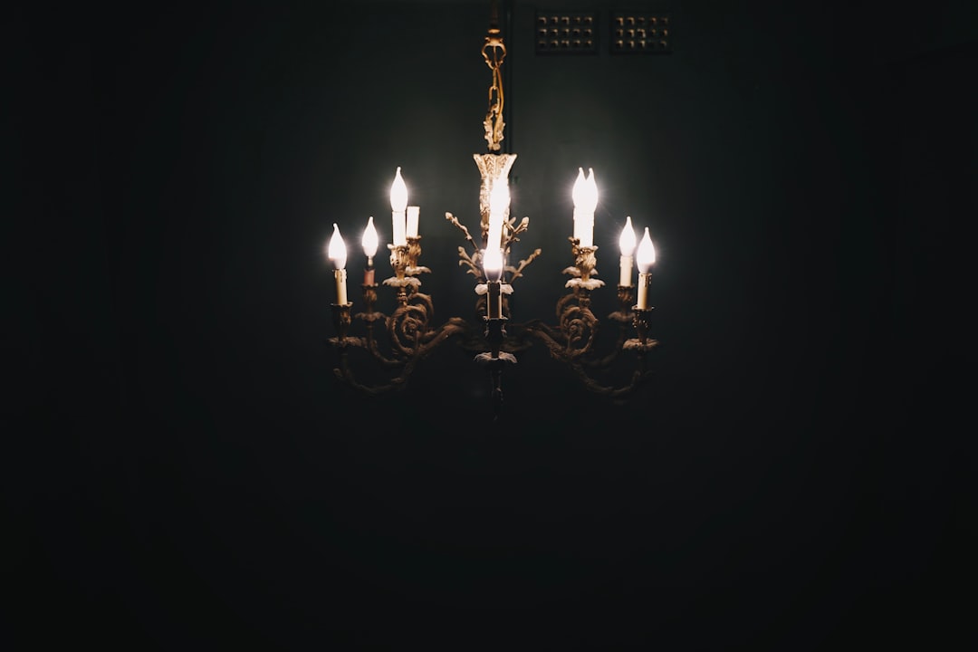 Elegant Low Glare Black Iron Linear Chandelier