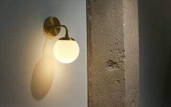 Photo globe wall sconce gallery decor