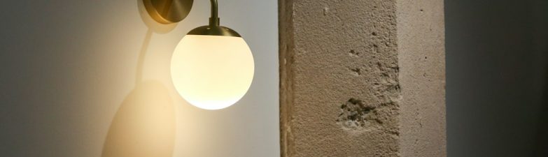 Photo globe wall sconce gallery decor